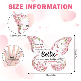 Bestie Gifts for Women Best Friend Friendship Gifts for Women Birthday Gifts for Women Friendship BFF Sister Gifts Christmas Thanksgiving Gifts for Friends Female Acrylic Home Office Desk Decor