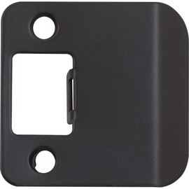Stone Harbor Hardware Round Corner Extended Lip Strike, 2-1/4" x 1-3/4", (2-1/4" Overall Length), Matte Black