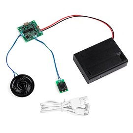 DIYmall Recordable Sound Module Voice Playback with Speaker, Supports USB Download, Button Control 8M MP3/WAV Music Programmable Board Kit for DIY Music Box Gift