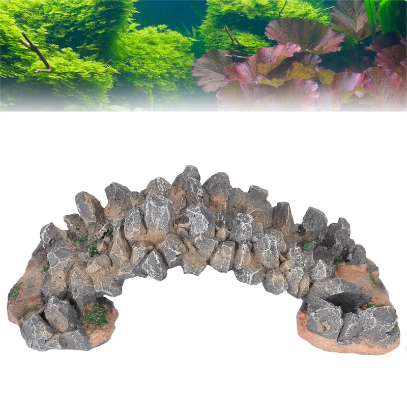 Aquarium Arch Bridge Resin Safe Simulation Decoration Fish Tank Bridge