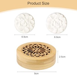 Generisch Duftstein fr ?therische ?le, 2 Stck Duftsteine fr ?therische ?le mit 1 H?lzerner R?ucherkiste Diffusor Aromatherapie Klein fr Schlafzimmer Badezimmer Reisen Bro Auto Wohnzimmer Schuhschrank