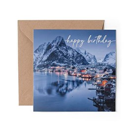 1 x Greeting Card - Happy Birthday Travel Mountains Austria Winter Snow Funny Love Wife Partner Mum Dad Girls Boys Friend #79758