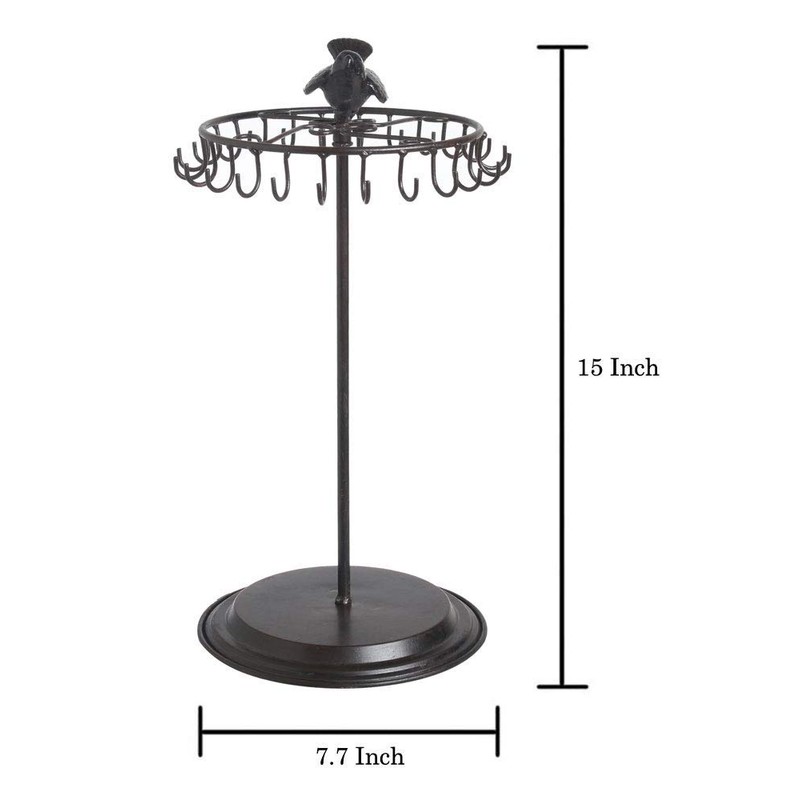Bird Rotating Necklace Holder Bracelet Stand/Jewelry Organizer/Jewelry Tree,Bronze