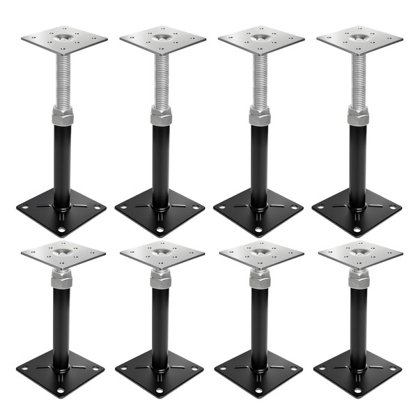 8 PCS Heavy-Duty Adjustable Floor Jacks & RV Step Stabilizer,
