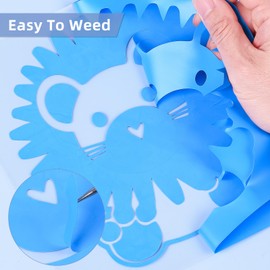 Lya Vinyl Heat Transfer Vinyl Roll for Cricut Silhouette Cameo Premium HTV for DIY Clothing, Bags, Shoes and Other Textiles 12" x 10 Yards Light Blue