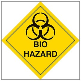 V Safety Hazard diamond – Bio hazard-300x300mm-Magnetic Safety Sign