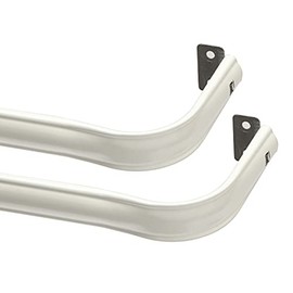 Interior Living 28-48 in. Superior Hold Premium Curtain Rod, 2-Pack, White