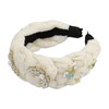 Florate Big Wide Crystal Sequin Padded Headband for Women Chain