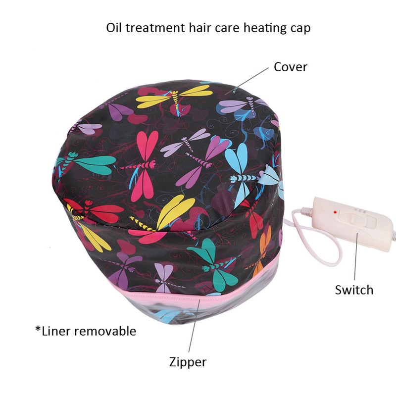 Home Electric Heating Cap Oil Treatment Hair Steamer Temperature Adjustable