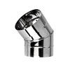 Stainless Steel Chimney Liner Elbow 45 Degree Metal Pipe Bend Multi Flue Pipe Stoves 45° (100mm)