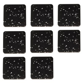 Bike Mat Pads, Treadmill Mat Pads for Exercise Equipmentwith High Density Rubber for Protect Floors 3.94" x 3.94" x 0.6" (8 PCS) Black