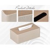 Tissue Box Cover Rectangular PU Leather Facial Tissue Dispenser Box