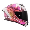 LS2, RAPID III POPPIES II Integral Motorcycle Helmet White Pink