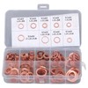 200Pcs Oil Drain Plug Gasket Red Copper Heating Processing 9