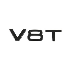 1X V8T Compatible for V8 T Emblem 3D Rear Trunk Logo Badge Nameplate Decals Sticker (Black)