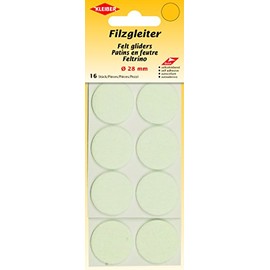 Kleiber Felt Gliders 28mm White, 18 x 8 x 1 cm