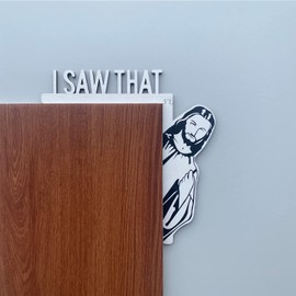 I SAW THAT Funny Home Decor Door Sitter Wood Frame Corner Decoration for Mirror Cabinet Chair Drawer FurnitureThe gift of theFamily and friends