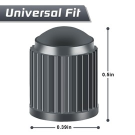 Plastic Tire Valve Stem Covers Schrader Valve Caps Gun-Gray with O-Ring Rubber Seal Wheel Rim Valve Stem Covers Universal for Car SUV Truck Motorcycle Bike and Bicycle (10 Pack)