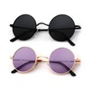 Retro circular polarized sunglasses for men and women, upscale metal