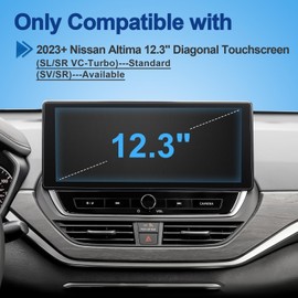 Coleya Anti-Glare Matte Screen Protector for 2023-2025 Nissan Altima (SL/SR VC-Turbo) 12.3-inch Touchscreen, 9H Tempered Glass 2023 2024 2025 Altima Accessories HD/Anti-Fingerprint 12.3"