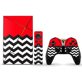 MightySkins Skin Compatible with NVIDIA Shield TV wrap Cover Sticker Skins Red Chevron