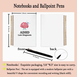 Adhd Cleaning Planner - Adhd Cleaning Planner for Adults Women,Funny A5 Spiral Notebook & Ballpoint Pen 2pc,Journal for Teens,Adhd Office Must Haves,Daily Weekly Monthly Planner Notebook