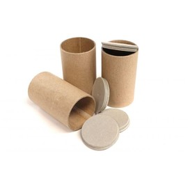 Werth-Metall 61 mm cardboard sleeve, cardboard box, 61 x 65 x 110 mm [0.3 litres], paper packaging, parallel, recycled paper roll (set, incl. 2 base caps)