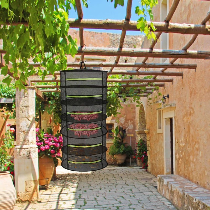 GOIEHIR Drying Net Herbs, 6-Layer Herb Dryer Hanging, with Hooks