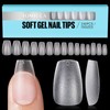 TOMICCA Nail Tips, Sanded Nail Tips, Short, Full Cover, Plain