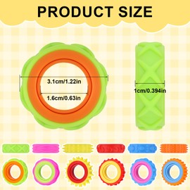 Fidget Ring Toys für Kinder Erwachsene, 12 Pcs Anti Stress Ring Akupressur Ring Set, Anxiety Ring Fidget Spinner Ringe, Sensorik Autismus für Spielzeug, Beruhigend Bei Stress Angs, Fidget Squishy Toy