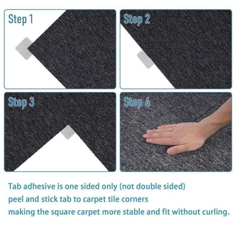4" x 4"Carpet Tile Adhesive Connectors Carpet Square adhesives That