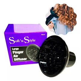 Soft´n Style Soft N Style Difusor Grande Universal Para Secadora Cabello Color Negro