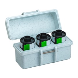 Film Case/135 Film Case -for 3 Rolls of 35mm Films ，to Sort & Enjoy & Safeguard Film, 3D Printing Technology。 (Gray)