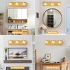 WILON 3-Light LED Vanity Wall Sconce, Gold Bathroom Lighting Fixture