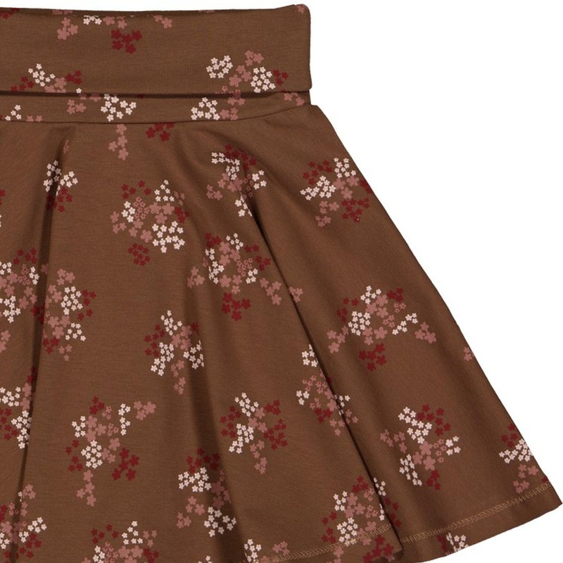 müsli Girls' Flora Skirt, Bark/Cabernet/Nightingale