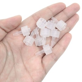 MEETOOT 20pcs Luer-to-Barb Adapter Male Luer with Lock Ring 1/8" Hose Barb Screw Quick Connector Plug 3.2mm for Laboratory Biochemical/Analytical Instruments and Food Machinery