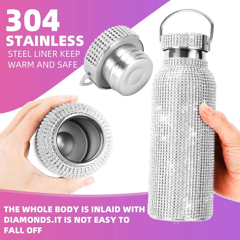Bling Diamond Thermal Bottle,Glitter Water Bottles, Stainless Steel Thermal Bottle