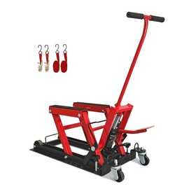 Dithoko Hydraulic Motorcycle Lift Jack 1500 lbs, Heavy Duty ATV Scissor Jack Stand with Foot Pedal and Wheels, Portable Lift Table for ATV, UTV, Dirt Bike, Garage Repair and Maintenance