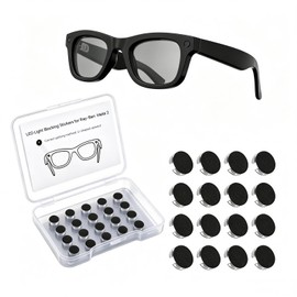 20Pcs LED Light Blocking Stickers Compatible with Ray-Ban Meta Gen 2, Wayfarer, Skyler, Headliner & Oakley HSTN, Low-Tack Restickable Blackout, Blackout LED CoversMeta, Smart Glasses Accessories
