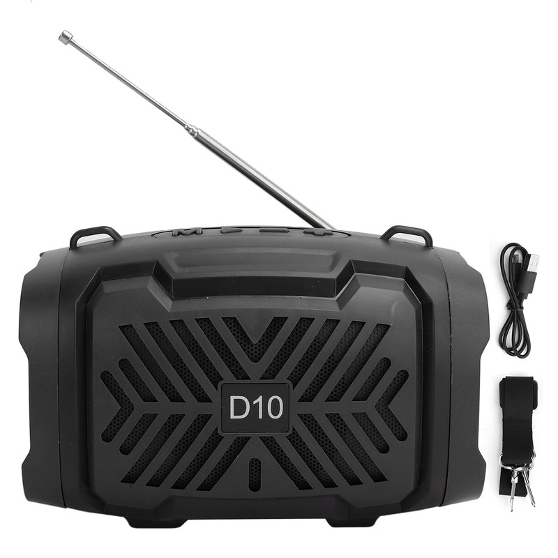 D10 Bluetooth V5.0 Wireless Speaker USB Micro Loudspeaker with Light