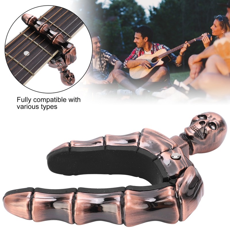 Guitar Capo Ballad Zinc Alloy Silicone Diacritics Skull Musical Instrument