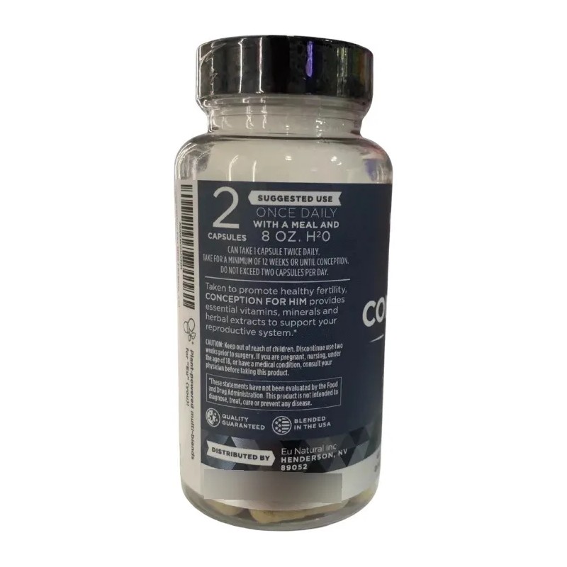 Suplemento Vitaminas Apoyo Fertilidad Masculina Tabletas