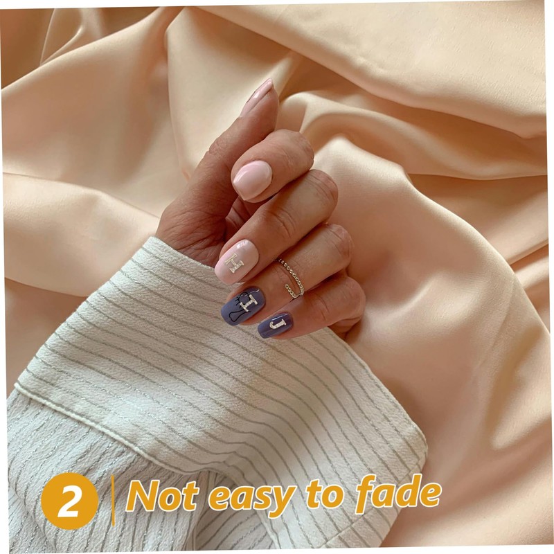Mikinona 26 Alphabet Manicure Gems Nail Charms Set for False