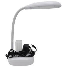 INTSUPERMAI 10-15X White Adjustable Desktop Magnifying Glass LED Table Magnifier Lamp Amplification LED Daylight Bright Magnifying Glass for Reading Working Crafts Workbench