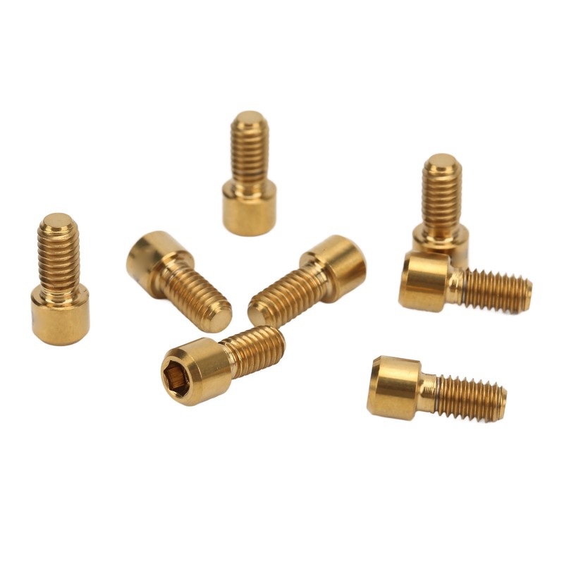 RISK 8Pcs Mountain Bike Pedal Bolts Titanium Alloy Anti Slip