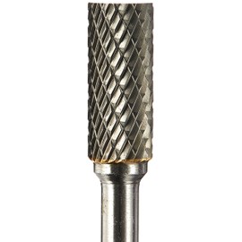 Drill America SA-4 Carbide Burr/Rotary File Cylindrical Double Cut for Die Grinder 7/16" Dia. x 1" Cut Length with 1/4" Shank and 2-3/4" Overall Length, DUL Series