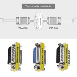 VGOL 6PCS DB15 Adapter 15 Pin 2-Row Male to Male Female to Female Male to Female Serial Cable Gender Changer Port DSUB Coupler DSUB-RS232-D15 Cable Converter Port Adapter