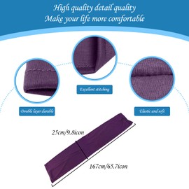 Ever Fairy Turban Head Wrap Scarf,African Women' Soft Long Scarf Shawl Hair Bohemian Headwrap Stretch Headband Tie (Set C-Purple+Khaki+Black)