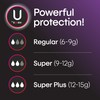 U by Kotex Security Tampons, Super Plus Absorbency, Unscented, 32