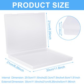 YCQDDA (1 PCS) Portable Clear Document & Magazine Storage Box – A4 Size Organizer Case for Books, Comics, Newspapers, Birth Certificates, Collectors' File Holder